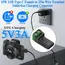 1-4Pcs 5V Crimp Terminal Block Green Data Transfer Charging Connector 5V Solderless Plug USB C To 2Pin Terminal Adapter Screw
