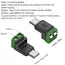 1-4Pcs 5V Crimp Terminal Block Green Data Transfer Charging Connector 5V Solderless Plug USB C To 2Pin Terminal Adapter Screw