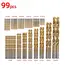 50/99pcs Titanium Coated High Speed Steel Drill Bit Set Hex Shaft Straight Spiral Twist Bits for Metal Wood Plastic Drilling