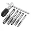 T-Handle Wrench  M3 M4 M5 M6 M8 Hand Tap Reamer Thread Tapping Tool Set Adjustable Machine Screw Thread Tapping Drill Bit
