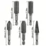 5pcs Hex Shank Rotary Steel File Set for Drilling, Grinding, Sanding & Engraving - Durable Carbon Steel, Dark Gray