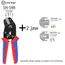 Ratchet Crimping Tool SN-58B Pliers Kit for XH2.54/DuPont2.54/2.8/4.8/6.3/uninsulated/Ferrule Terminals (0.25-1.5mm ²) 23-16AWG