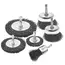 Wire Brush Wheel Cup Set, Wire Brush for Drill 1/4 Inch Hex Shank 0.012 Inch Coarse Carbon Steel Crimped Wire Wheel