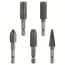 5pcs Hex Shank Rotary Steel File Set for Drilling, Grinding, Sanding & Engraving - Durable Carbon Steel, Dark Gray