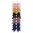 10Pcs/Set Solid Color Kids Bows Hair Clips for Baby Girls Handmade Ribbon Bowknot Hairpin Barrettes New Year Hair Accessories