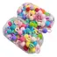20Pcs Girls Colorful Plush Ball Elastic Hair Bands Kids Ponytail Ties Rubber Bands Headwear Hair Accessories Gift for Kids