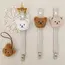1PCS Cute Bear Baby Pacifier Clip Chain Dummy Holder Soother Pacifier Clips Strap Nipple Holder Infant Feeding Babies Accessorie