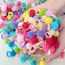 20Pcs Girls Colorful Plush Ball Elastic Hair Bands Kids Ponytail Ties Rubber Bands Headwear Hair Accessories Gift for Kids