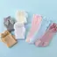 0-24Month Baby Girl Socks Toddler Bow Cotton Summer Mesh Lace Baby Knee Socks Newborn Infant Baby Princess Long Socks 2024 New