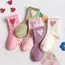Girls Mid-Calf Socks 1-14 Years Quick-Dry Polyester High Elasticity Anti-Wrinkle Athletic Non-Slip 5Pairs