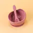 2PC Silicone Sucker Bowl Feeding Tableware for Infant and Young Training Learning To Eat Bowls and Baby Supplementary Food Bowls