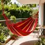 Double Hammock 2 Person Canvas Cotton Hammock with Tree Straps for Patio Garden Backyard Outdoor and Indoor (Red, Blue)
