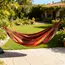 Double Hammock 2 Person Canvas Cotton Hammock with Tree Straps for Patio Garden Backyard Outdoor and Indoor (Red, Blue)