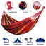 Double Hammock 2 Person Canvas Cotton Hammock with Tree Straps for Patio Garden Backyard Outdoor and Indoor (Red, Blue)