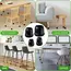 8PCS Chair Leg Floor Protectors Round Silicone Furniture Leg Foot Covers Table Feet Cups For Hardwood Floors Thick Wrap Felt Pad