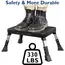 Adjustable Folding Stool with Non-Slip Platform and Thick Rubber Feet, Portable Ladder for Office RV Pet Bathroom Bedroom