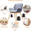 8PCS Chair Leg Floor Protectors Round Silicone Furniture Leg Foot Covers Table Feet Cups For Hardwood Floors Thick Wrap Felt Pad