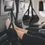 Portable Adjustable Leg Hammock with Comfortable Foot Rest for Airplane Office and Car Travel Support and Relaxation