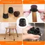 8PCS Chair Leg Floor Protectors Round Silicone Furniture Leg Foot Covers Table Feet Cups For Hardwood Floors Thick Wrap Felt Pad