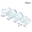 16Pcs 16/19/25/30mm Chair Leg Cap Rubber Feet-Protector Pads Non-slip Transparent Table Covers Furniture Leveling Feet Decor