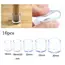 16Pcs 16/19/25/30mm Chair Leg Cap Rubber Feet-Protector Pads Non-slip Transparent Table Covers Furniture Leveling Feet Decor