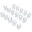 16Pcs 16/19/25/30mm Chair Leg Cap Rubber Feet-Protector Pads Non-slip Transparent Table Covers Furniture Leveling Feet Decor