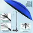 Adjustable Beach Chair Umbrella Outdoor Lightweight Clamp-on Umbrella Multi-functional Stroller Umbrella Wheelchair Stroller