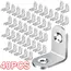 10/20/40pcs Stainless Steel L Brackets - Small Right Angle Corner Brace for Shelves, Wood Furniture, Chair, Furniture Accessorie