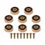 8 Pcs Cutting Board Feet with Non Slip Pads Aluminum Alloy Feet Legs with Rubber Feet and Screws Kit for Furniture Chair Cabinet