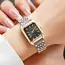 Fashion Rectangle Women Watches Steel Strap Ladies Quartz Wrist Watch Reloj Mujer Girls Clock Gift(Without Box)
