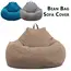 Large Bean Bag Lazy Seat Chair Sofa Cover Couch Soft Fluffy Breathable Adult Child Tatami No padding is included