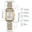 Fashion Rectangle Women Watches Steel Strap Ladies Quartz Wrist Watch Reloj Mujer Girls Clock Gift(Without Box)