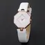 2PCS Fashion Women's Watches Casual Leather Band Analog Quartz Watch Pearls Bracelet Set（Without Box）