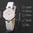 2PCS Fashion Women's Watches Casual Leather Band Analog Quartz Watch Pearls Bracelet Set（Without Box）