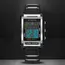 SYNOKE Men Rectangular Sports Electronic Watch Waterproof 50M Night Light Large Screen Alarm Clock Trend Retro Style