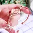 YIKAZE Small Gold Bangle Bracelet Luxury Watch Stainless Steel Retro Ladies Quartz Wristwatch Fashion Casual Thin Chain Watches