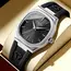 TOMI 2026 New Fashion Men's Quartz Watch Simple Square Dial Rubber Strap Waterproof Analog Wristwatch