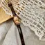 1pc Vintage Casual Elegant Women's Coffee Brown Leather Strap Watch, Fashionable Barrel Shaped Watch Dial With Rhinestone Decor