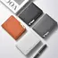 Black Faux Leather Small Slim Business-Style Wallet - Multiple Card Slots, Credit Card and Driver's License Holder, Geometric In