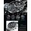 CHENXI 973 Men Quartz Watch Fashion Business Moon Phase Date Multifunctional Chronograph Leather Strap Wristwatch