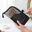 Standing Mesh Toiletry Bag Women Portable Cosmetic Makeup Organizer Travel Waterproof Toothbrush Storage Case Beauty Pouch