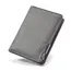 Black Faux Leather Small Slim Business-Style Wallet - Multiple Card Slots, Credit Card and Driver's License Holder, Geometric In