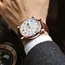 CHENXI 973 Men Quartz Watch Fashion Business Moon Phase Date Multifunctional Chronograph Leather Strap Wristwatch
