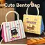 Cute Kitten Lunch Box Bag Student Hand-Held Aluminum Foil Insulated Lunch Box Bag Large Capacity Lunch Box Bag