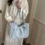 Shoulder Tote Bag Korean Polka Dot Retro Cute Zipper Vintage Large Capacity Underarm Casual Daily New Hot forWomen Shopping Work
