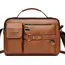 Men's Retro Messenger Bag with Waterproof Design, Large Capacity Laptop Briefcase for Office Work, Travel and School