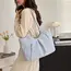 Shoulder Tote Bag Korean Polka Dot Retro Cute Zipper Vintage Large Capacity Underarm Casual Daily New Hot forWomen Shopping Work