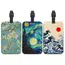 Oil Painting Plastics Baggage Tag Artistic Suitcase Backpack Anti-Lost Listing ID Card Holder Fashion Luggage Accessories Gifts