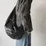 Stylish Dumpling Shaped PU Crossbody Bag for Men, Suitable for Casual Outings and Large Capacity Needs