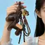 Pony Keychain Leather Backpack Charm Ins Personalized Car Keychain Bag Pendant Miu Purse Femme Handbag Strap Decoration Gift